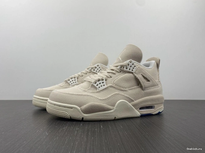 One Kick Canvas Jordan DQ4909-100 (W) 4 Retro Blank 0729